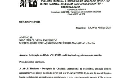 APLB EM AÇÃO: REITERAÇÃO E PEDIDO DE REUNIÃO!