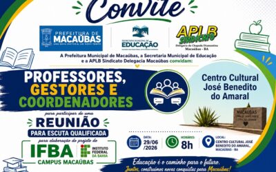 CONVITE IMPORTANTE: RUMO AO IFBA CAMPUS MACAÚBAS!
