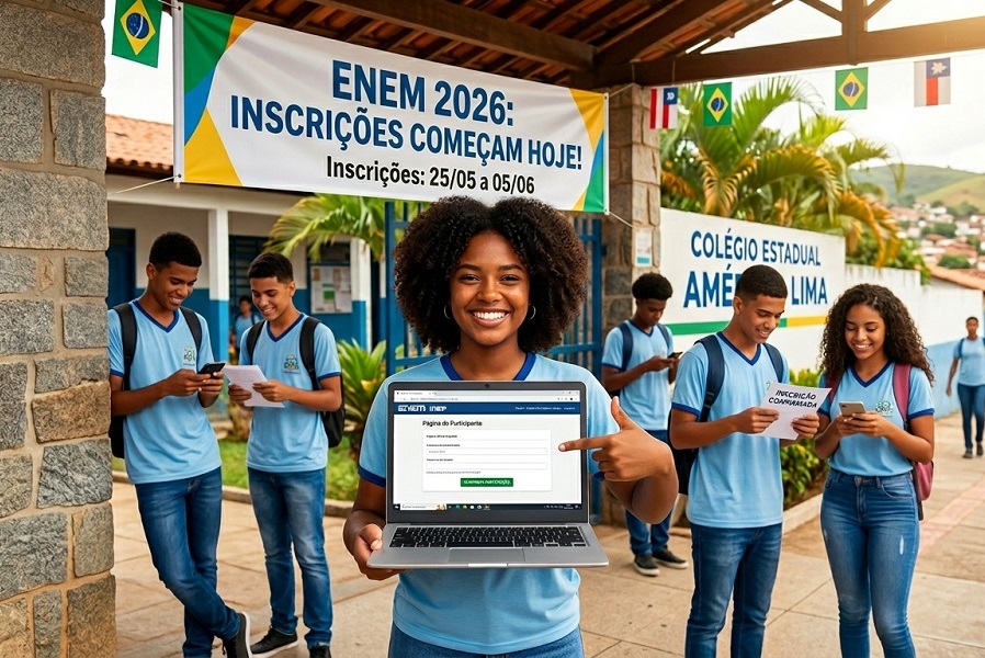 AS INSCRIÇÕES DO ENEM 2026 COMEÇAM HOJE, SEGUNDA-FEIRA (25/05)!